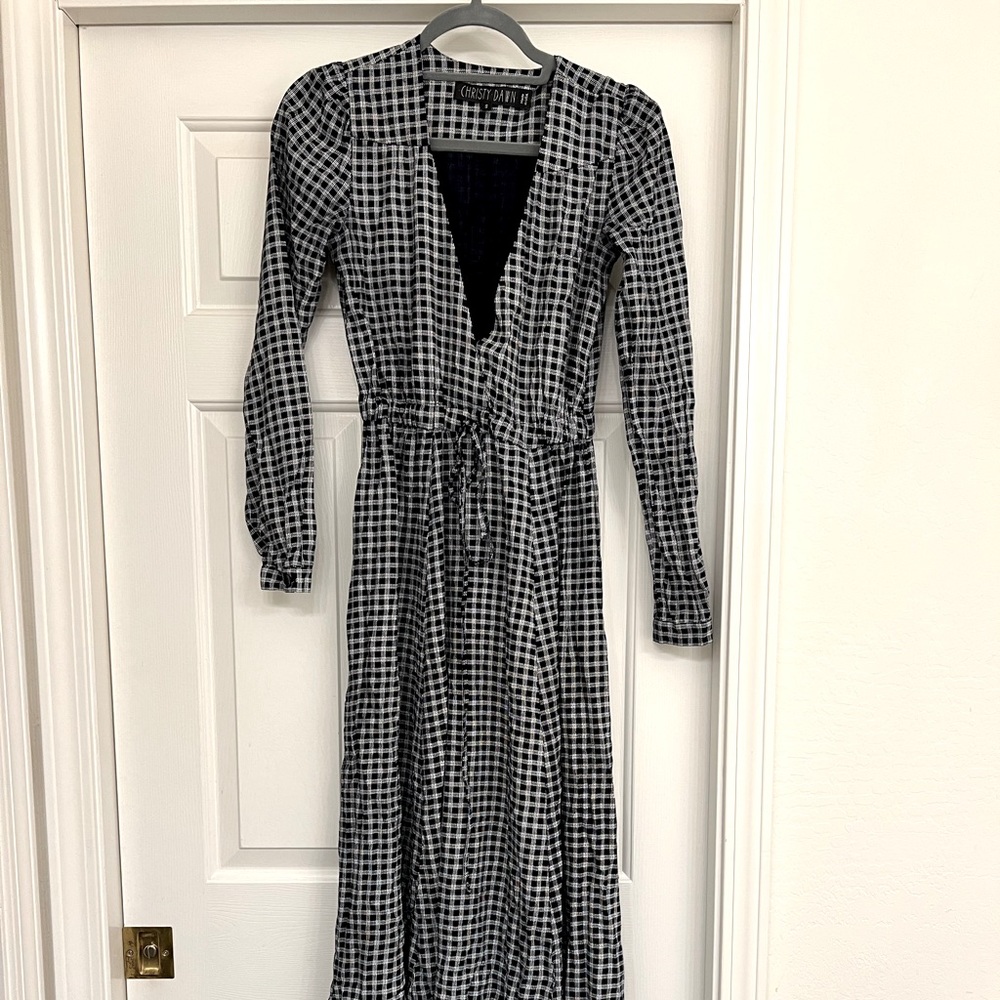 Christy Dawn long sleeved maxi dress. Style w/ tights and cardigan for winter.